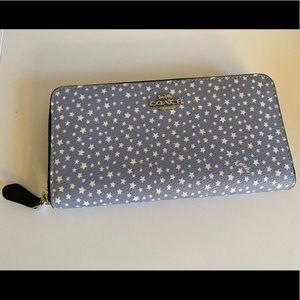 Coach Wallet NWT Blue With Stars
